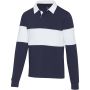 Elevate Clyde uniszex GOTS rugby pulver, Navy, White