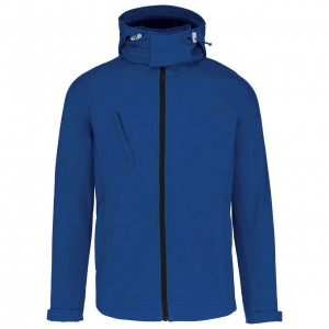 Kariban frfi kapucnis softshell dzseki, Dark Royal Blue (dzseki)