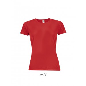Sols Sporty raglnujjas ni pl, Red (T-shirt, pl, kevertszlas, mszlas)